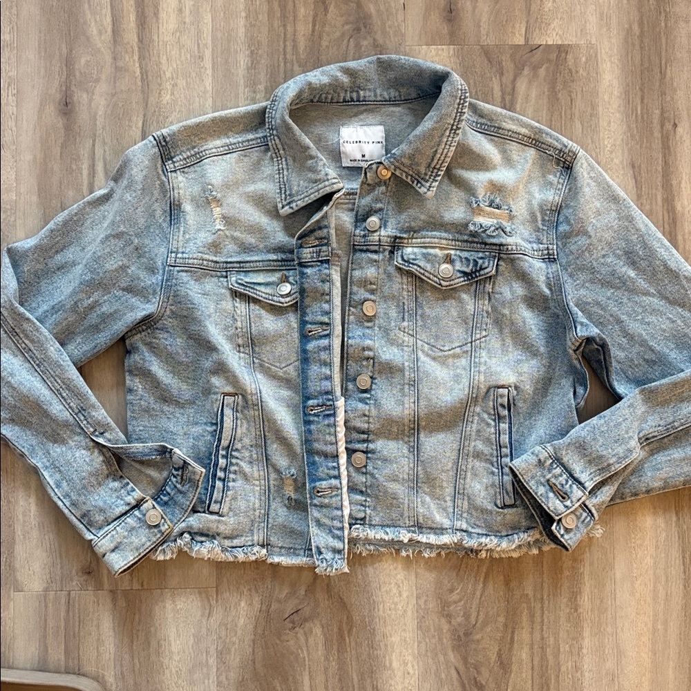 Medium Denim Jacket-Celebrity Pink